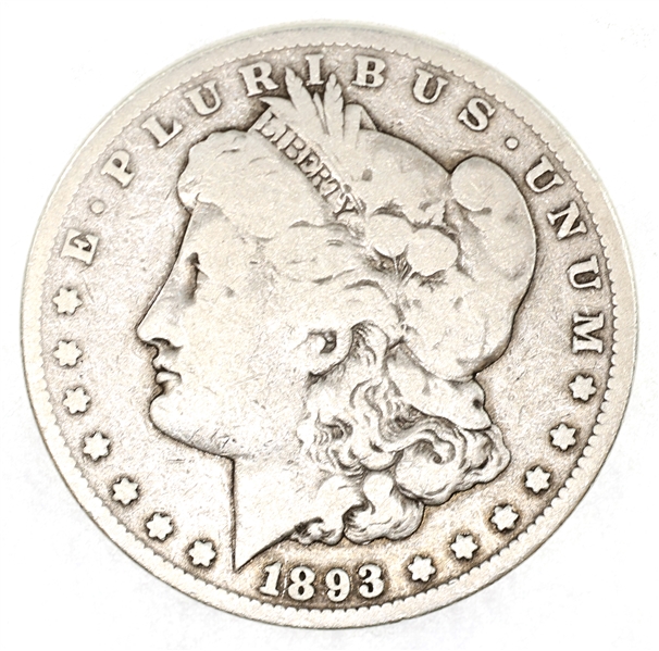 1893-CC US SILVER MORGAN DOLLAR COIN