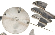 STERLING SILVER TAXCO BROOCHES & BROOCH-PENDANT