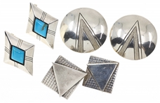 ARTIST-SIGNED STERLING SILVER FASHION EARRINGS 