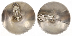 ARTIST-SIGNED STERLING SILVER FASHION EARRINGS 