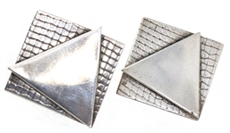 ARTIST-SIGNED STERLING SILVER FASHION EARRINGS 