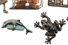 STERLING SILVER FASHION BROOCHES