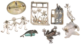 STERLING SILVER FASHION BROOCHES