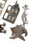 STERLING SILVER FASHION BROOCHES