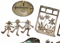 STERLING SILVER FASHION BROOCHES