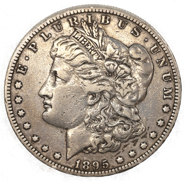 1895-O US SILVER MORGAN $1 COIN - VF/XF KEY DATE
