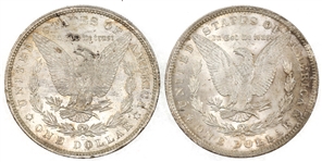 1885-O US SILVER MORGAN $1 XF/AU COINS - LOT OF 2