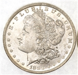 1883-O US SILVER MORGAN $1 AU/MS COINS - LOT OF 2