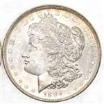 1884-O US SILVER MORGAN $1 AU/MS COINS - LOT OF 2