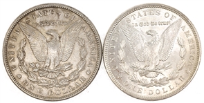 1886 US SILVER MORGAN DOLLAR XF COINS - LOT OF 2