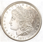 1881-S US SILVER MORGAN $1 AU/MS COINS - LOT OF 2