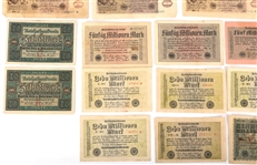 1908-1923 GERMAN BANKNOTES