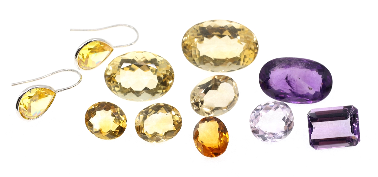 LOOSE CITRINE & AMETHYST - ROUND, OVAL, RECTANGULAR