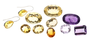 LOOSE CITRINE & AMETHYST - ROUND, OVAL, RECTANGULAR