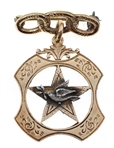 10K YELLOW GOLD I.O.O.F. DOVE & OLIVE BRANCH PIN