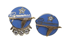 10K YELLOW GOLD & DIAMOND GRUMMAN SERVICE PINS