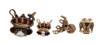 10K YELLOW GOLD FRATERNAL ORGANIZATION PINS