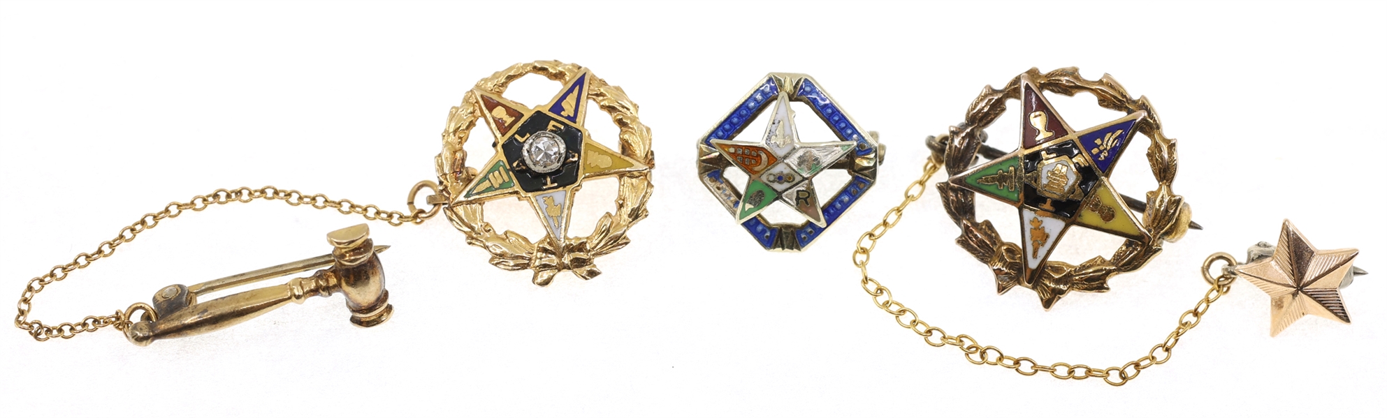 10K YELLOW GOLD MASONIC PINS
