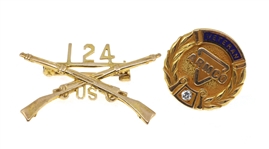 10K YELLOW GOLD SERVICE PINS 