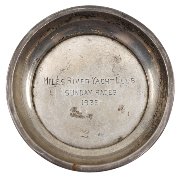 STERLING SILVER 1939 MILES RIVER YACHT CLUB PRIZE TRAY