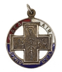 STERLING SILVER RELIGIOUS TOKENS & BRACELET
