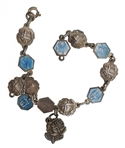 STERLING SILVER RELIGIOUS TOKENS & BRACELET