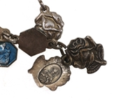 STERLING SILVER RELIGIOUS TOKENS & BRACELET