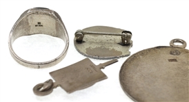 STERLING SILVER SERVICE PINS & INSIGNIA JEWELRY