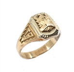10K YELLOW GOLD & STERLING SILVER 1933 CLASS RING