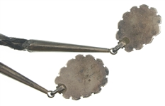 STERLING SILVER RUNNING BEAR SHOP TURQUOISE BOLO TIE