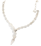 STERLING SILVER & OPAL MODERNIST STYLE NECKLACE