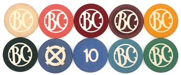 BILTMORE COUNTRY CLUB GAME ROOM SEAL & CREST CHIPS