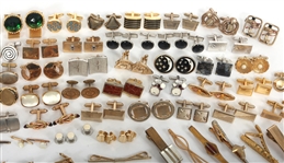GOLD-TONE & SILVER-TONE CUFFLINKS, TIE-CLIPS, & STUDS