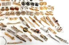GOLD-TONE & SILVER-TONE CUFFLINKS, TIE-CLIPS, & STUDS