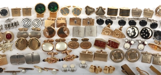 GOLD-TONE & SILVER-TONE CUFFLINKS, TIE-CLIPS, & STUDS