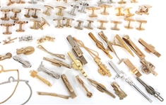 GOLD-TONE & SILVER-TONE CUFFLINKS, TIE-CLIPS, & STUDS