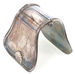 SILVER-PLATED SCALLOP-DESIGN ASPARAGUS SERVING TONGS