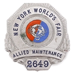 OBSOLETE NEW YORK WORLD'S FAIR 1939 BADGES