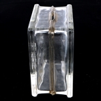 NEW YORK WORLD'S FAIR 1939 GLASS CENTER BLOCK COIN BANK