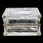 NEW YORK WORLD'S FAIR 1939 GLASS CENTER BLOCK COIN BANK