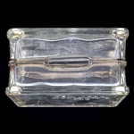 NEW YORK WORLD'S FAIR 1939 GLASS CENTER BLOCK COIN BANK