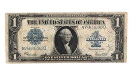 1923 US $1 BLUE SEAL SILVER CERTIFICATE NOTE