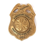 MAJOR BOWES AMATEUR HOUR HARTFORD, CT FIRE CHIEF BADGE