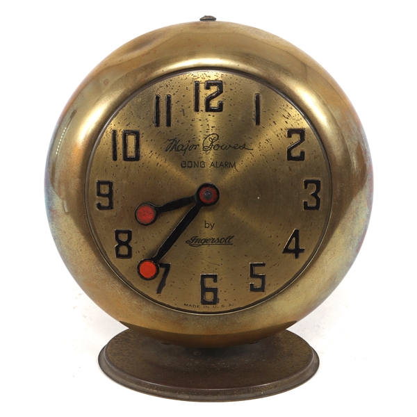 MAJOR BOWES AMATEUR HOUR INGERSOLL BRASS ALARM CLOCK