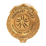 MAJOR BOWES AMATEUR HOUR ROCKFORD, IL FIRE CHIEF BADGE