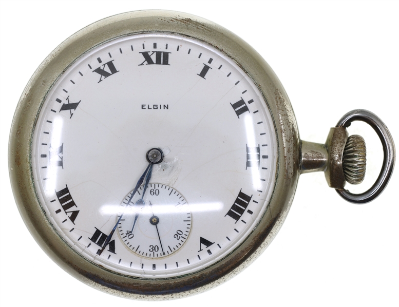 MENS ELGIN SILVEROID CASE POCKET WATCH