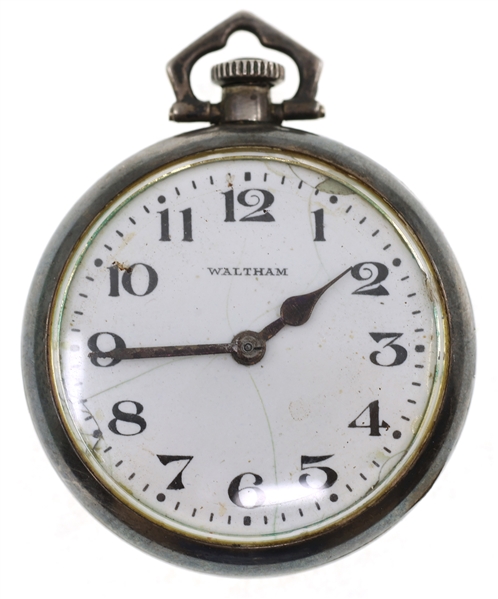 WALTHAM STERLING SILVER CASE POCKET WATCH