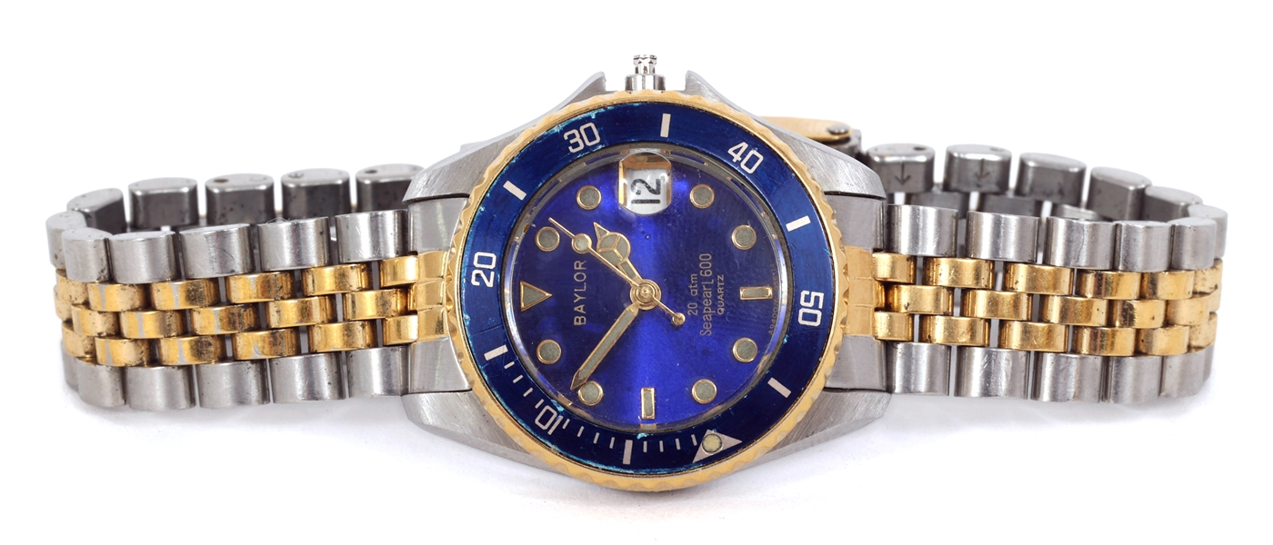 BAYLOR SEA PEARL 600 STAINLESS STEEL QUARTZ WRISTWATCH