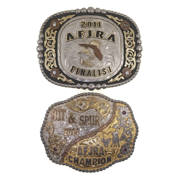 2011 AFJRA CHAMPION & FINALIST AWARD BELT BUCKLES