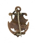 10K YELLOW GOLD A.O.U.W. PIN & MATCHING NICKEL ID TAG